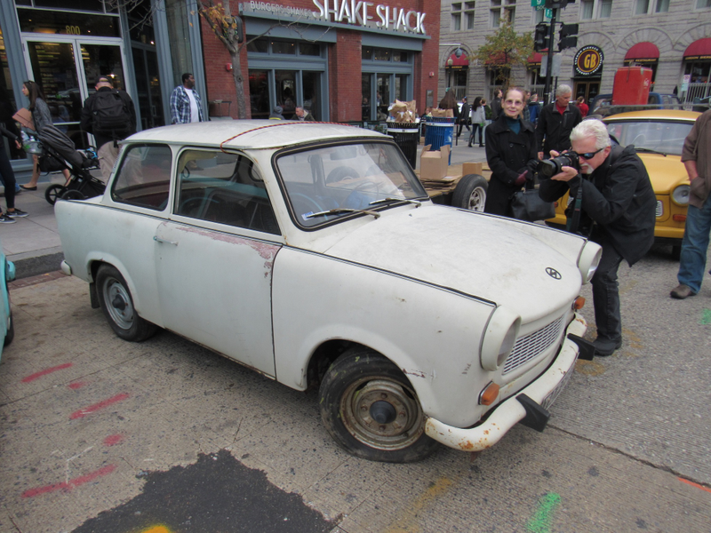 This guy was clearly a restoration project, with two flat tires and a roof held on with a bungee cord.